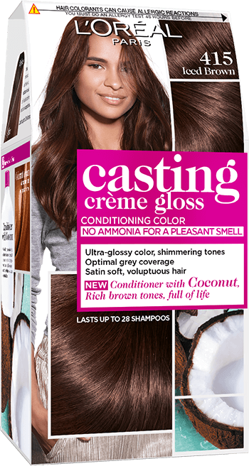 haircolor 415 iced brown casting creme gloss packshot