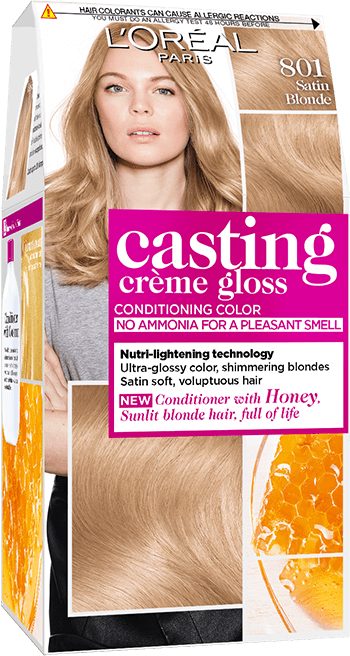haircolor 801 satin blonde casting creme gloss packshot