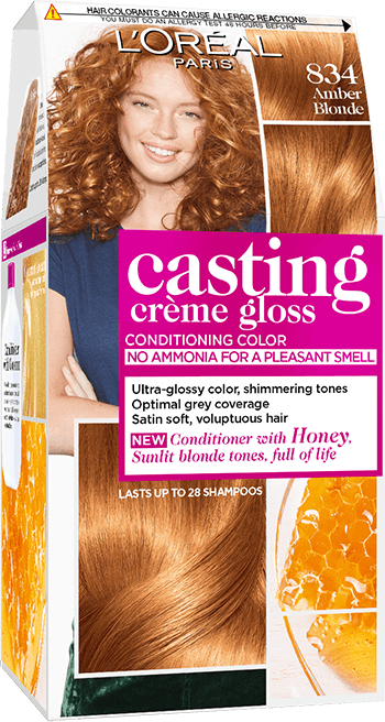 haircolor 834 amber blonde casting creme gloss packshot